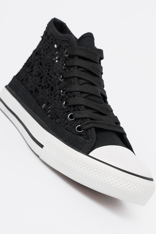 Bottes hautes noires avec détails...