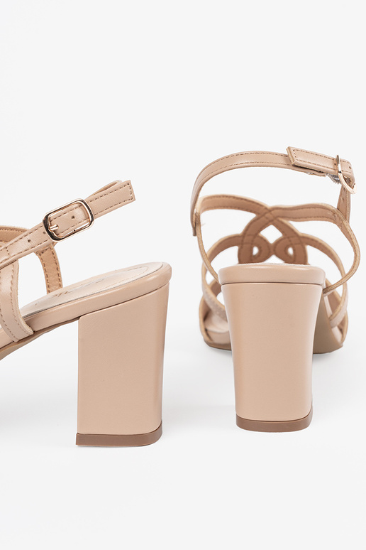 Bottines sable pour femmes à talons