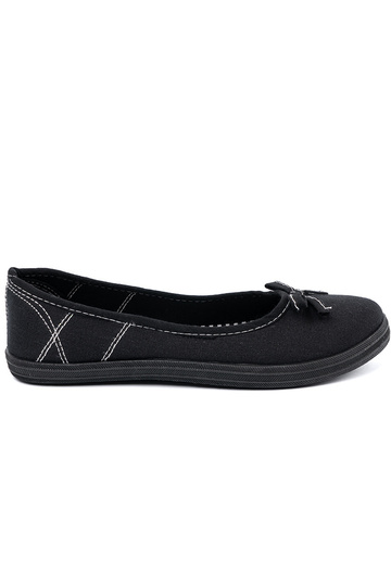 Ballerines noires en tissu...