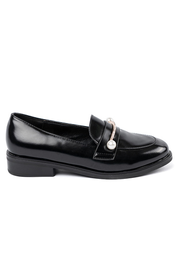 Mocassins vernis noirs avec...