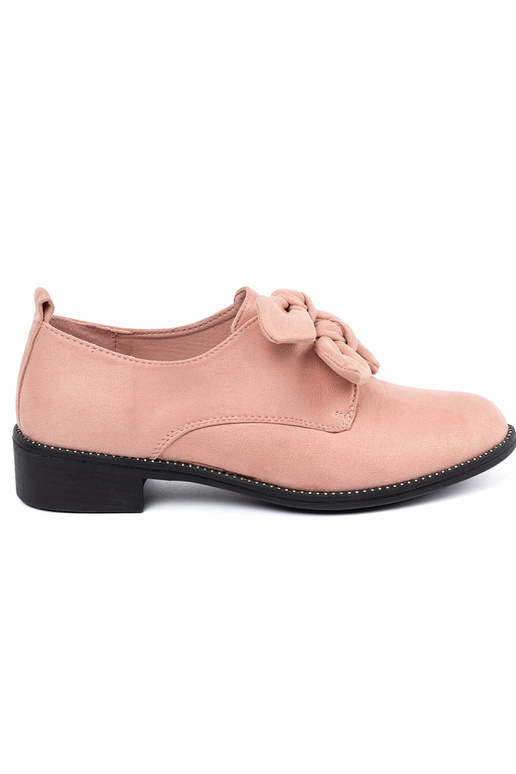 Bottines en daim rose clair avec...