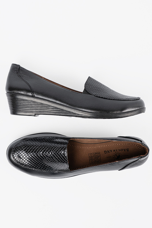 Bottines pour femmes avec texture cuir