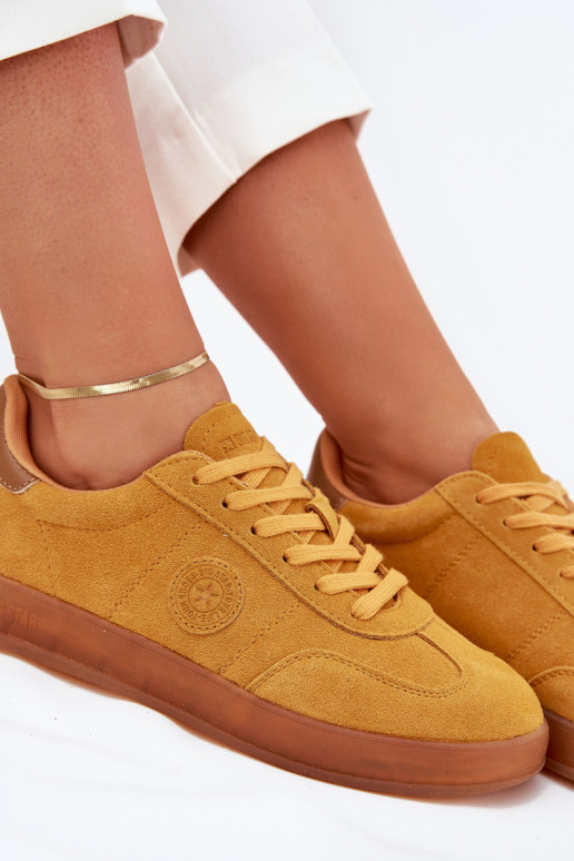 en daim Chaussures modèle baskets Féminin Big Star RR274846 HI-POLY SYSTEM couleur jaune