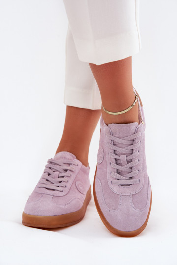 en daim Chaussures modèle baskets Féminin Big Star RR274850 HI-POLY SYSTEM Couleur violette 2