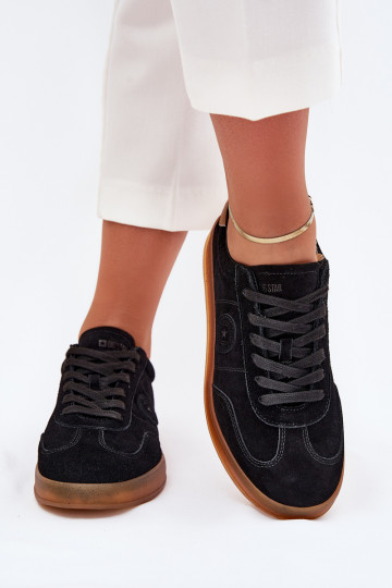 en daim Chaussures modèle baskets Féminin Big Star RR274851 HI-POLY SYSTEM couleur noire 2