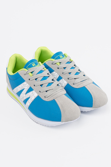 bleu-couleur grise chaussures de sport