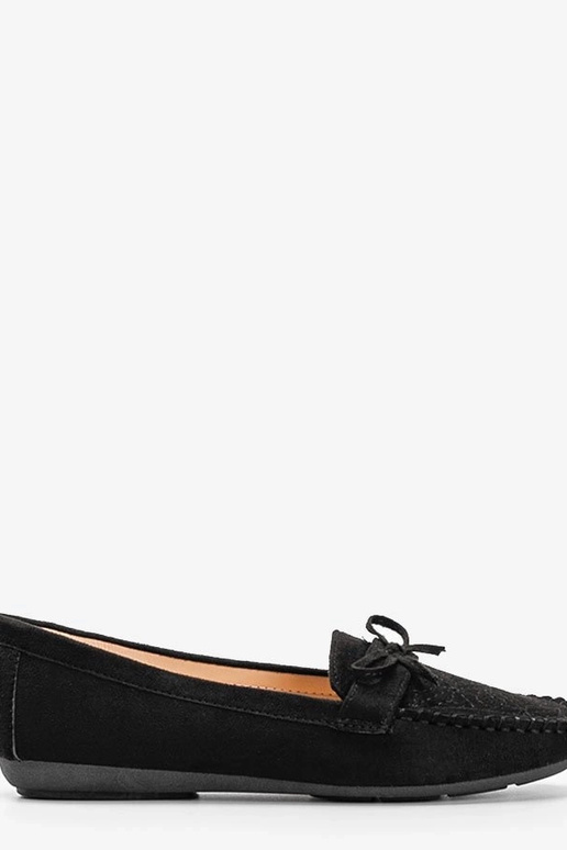 Mocassins noirs avec motif découpé Maura