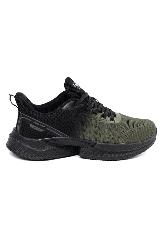 Mâle sombre couleur verte chaussures de sport Mâle sombre couleur verte chaussures de sport