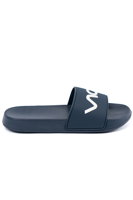 bleu foncé Chaussons avec une note