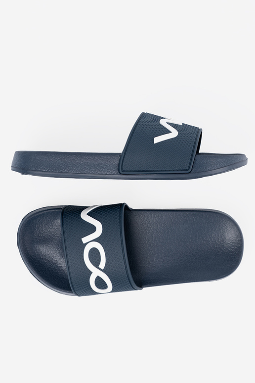 bleu foncé Chaussons avec une note