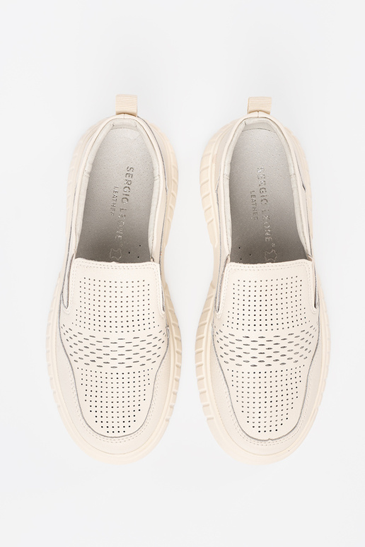 chaussures Peau avec une plateforme beż