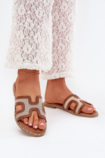 Mules marron pour femmes avec larges talons Vereya