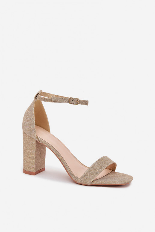 avec éclat Sandales à talons hauts pour femme couleur dorée Kavina