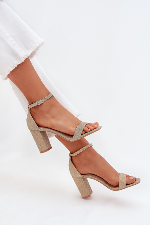 avec éclat Sandales à talons hauts pour femme couleur dorée Kavina