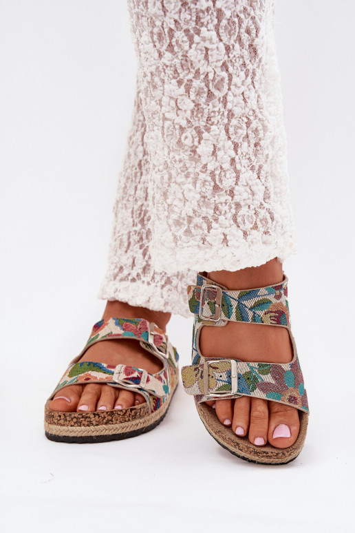 À motifs Pantoufles pour femmes avec une plateforme avec boucles Lee Cooper LCDANS-25-35-3480L Couleurs différentes