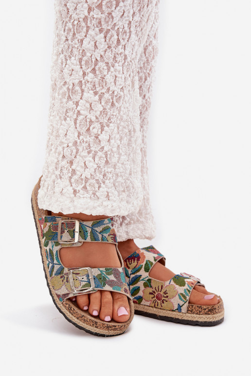 À motifs Pantoufles pour femmes avec une plateforme avec boucles Lee Cooper LCDANS-25-35-3480L Couleurs différentes