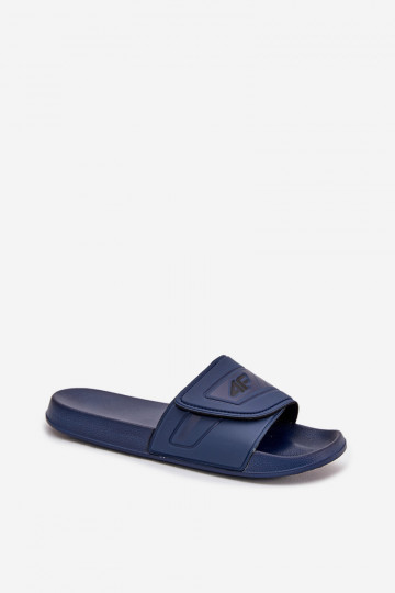Chaussons pour hommes avec fermetures auto-agrippantes 4FMM00FFLIM091-31S couleur bleu marine