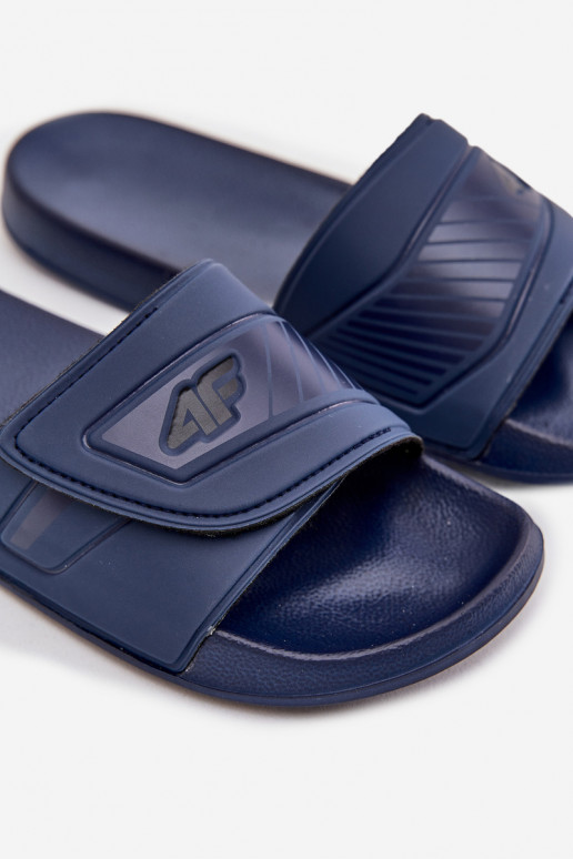 Chaussons Mâle avec attaches adhésives 4FMM00FFLIM091-31S bleu foncé