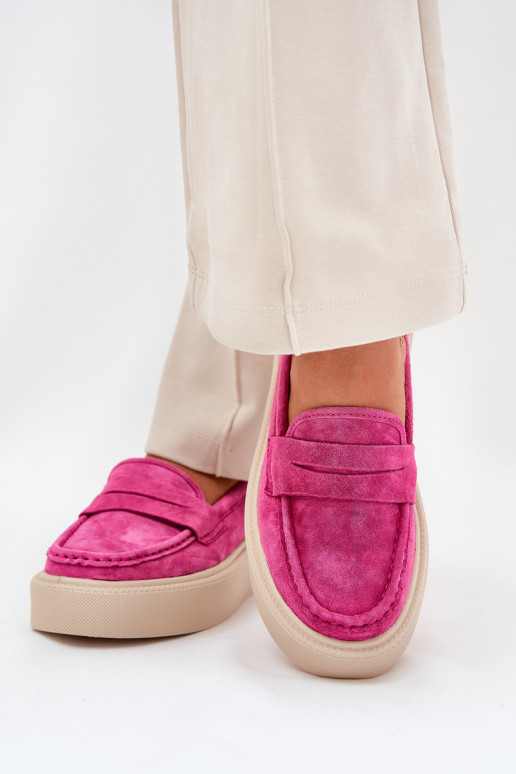 Mocassins en nubuck avec plateforme Vinceza 79535 roses