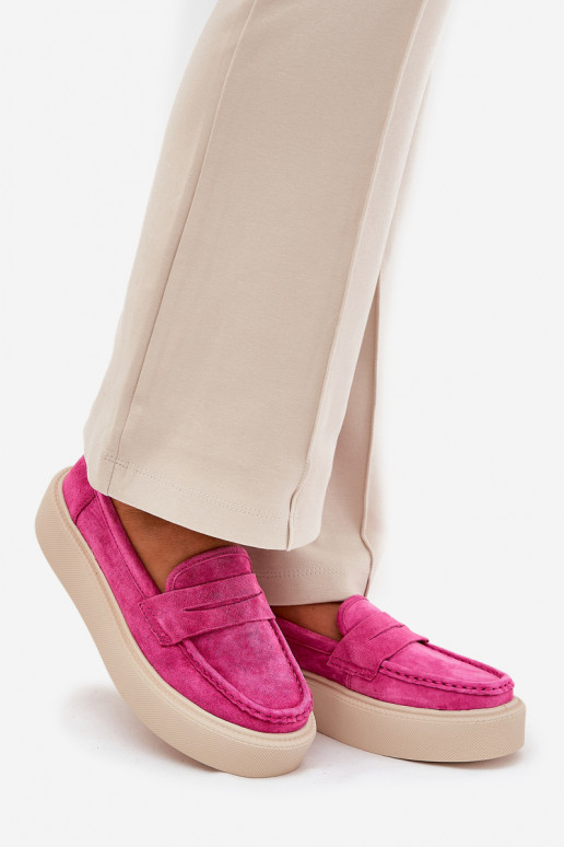 Mocassins en nubuck avec plateforme Vinceza 79535 roses