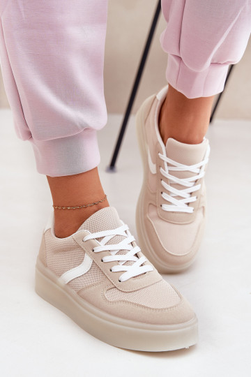 Faible Chaussures modèle baskets Féminin avec une plateforme beige Telmira