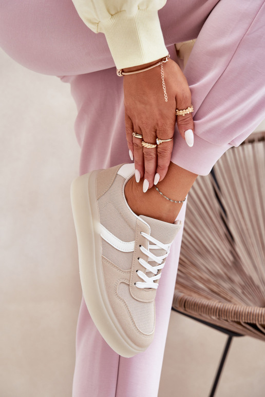 Faible Chaussures modèle baskets Féminin avec une plateforme beige Telmira