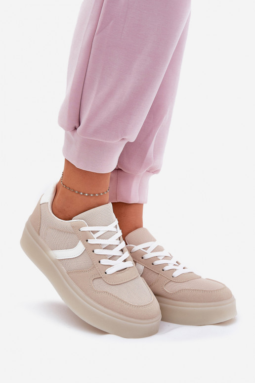 Faible Chaussures modèle baskets Féminin avec une plateforme beige Telmira