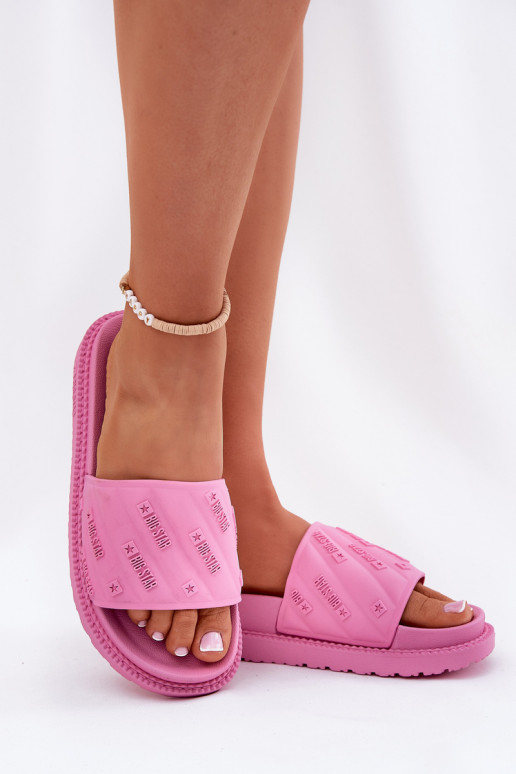 Pantoufles pour femmes avec une plateforme Big Star RR274A541 couleur rose