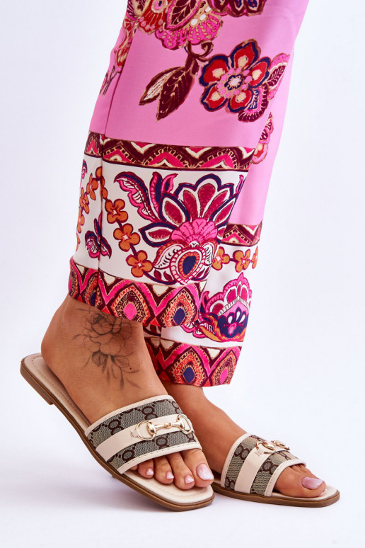 Chaussons plats classiques beige Il fautrlene