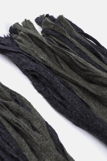 Écharpe verte-grise avec...