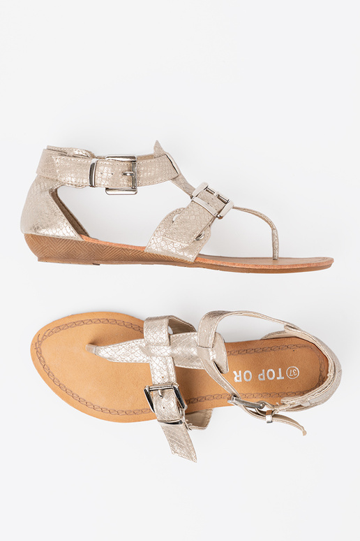 couleur ivoire des sandales z motyÀem ÀężoÀym