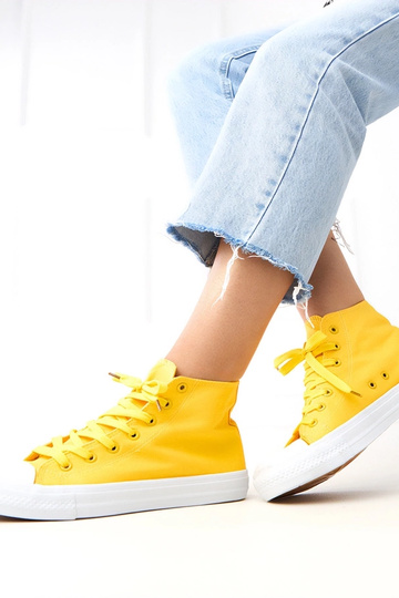 Baskets montantes jaunes...