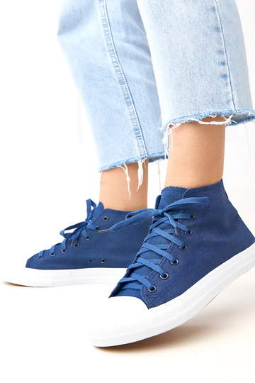 Baskets montantes en jean Ghanem 2