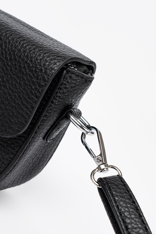 Kobieca Sac à main noir z dekoracyjnym zapięciem Kobieca Sac à main noir z dekoracyjnym zapięciem