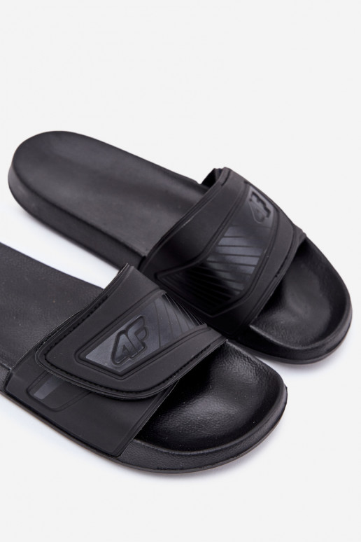 Chaussons Homme avec attaches adhésives 4FMM00FFLIM091-20S couleur noir