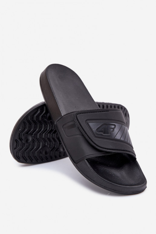 Chaussons Homme avec attaches adhésives 4FMM00FFLIM091-20S couleur noir