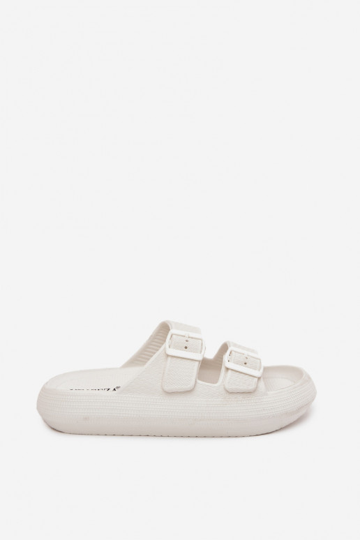 Pantoufles légères Pantoufles pour femmes avec boucles Vinceza 76056 couleur blanche Pantoufles légères Pantoufles pour femmes avec boucles Vinceza 76056 couleur blanche