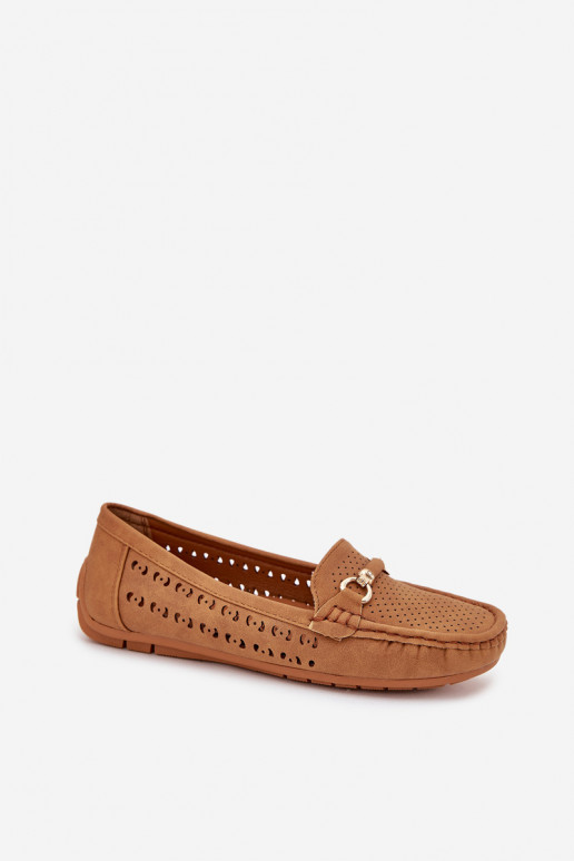 mocassins pour femmes avec des éléments ajourés avec des ornements marron Kaydance mocassins pour femmes avec des éléments ajourés avec des ornements marron Kaydance