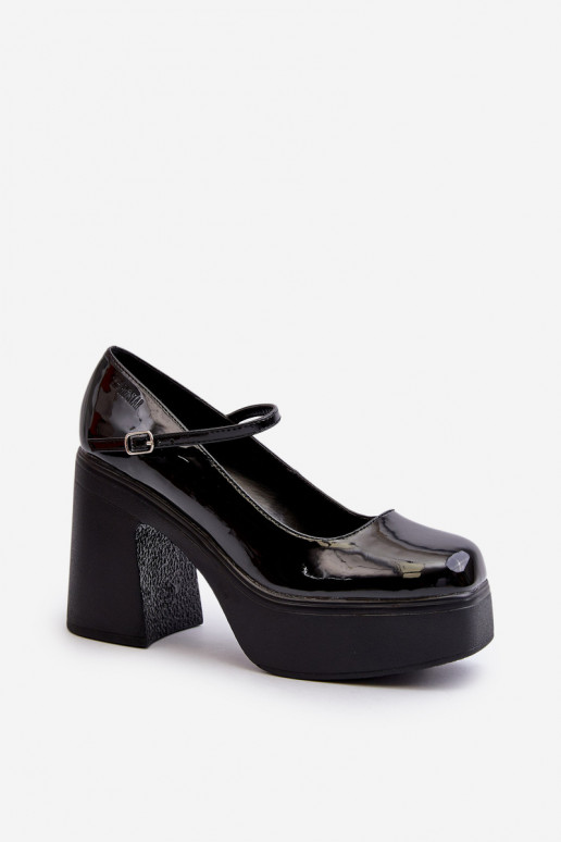 chaussures Féminin avec effet vernis avec une plateforme I Enregistrer Big Star NN274004 couleur noire chaussures Féminin avec effet vernis avec une plateforme I Enregistrer Big Star NN274004 couleur noire