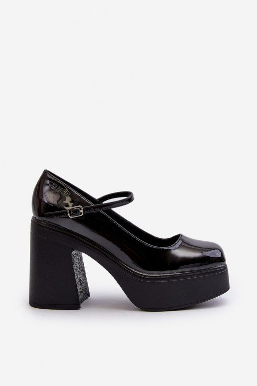 chaussures Féminin avec effet vernis avec une plateforme I Enregistrer Big Star NN274004 couleur noire chaussures Féminin avec effet vernis avec une plateforme I Enregistrer Big Star NN274004 couleur noire
