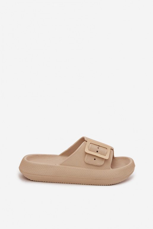 Pantoufles légères Pantoufles pour femmes avec boucles Vinceza 75207 beige Pantoufles légères Pantoufles pour femmes avec boucles Vinceza 75207 beige