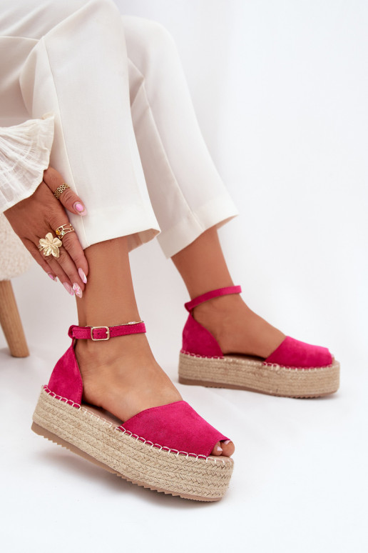 des sandales Espadrilles avec une plateforme Avec tresse couleur rose Selise des sandales Espadrilles avec une plateforme Avec tresse couleur rose Selise