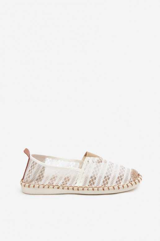 espadrilles en dentelle Féminin avec maille couleur blanche Faylira