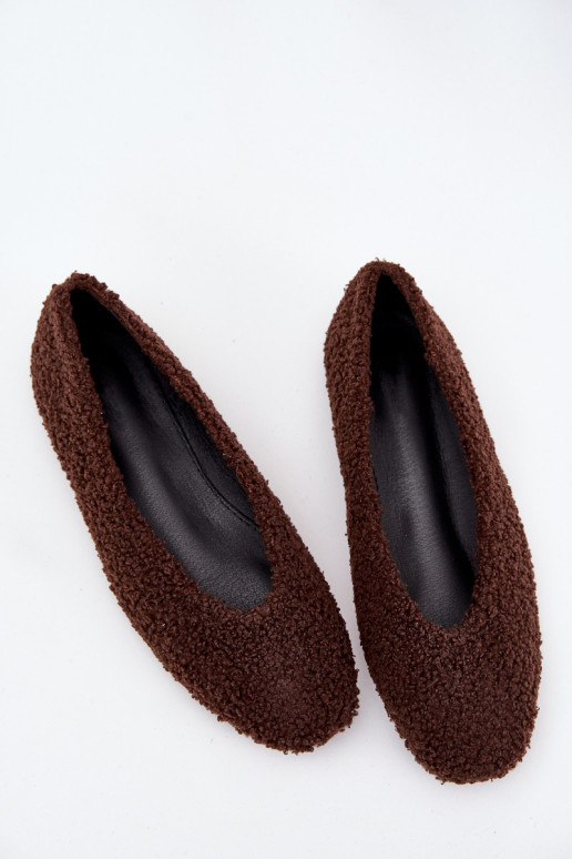 Ballerines Féminin avec un manteau de fourrure Typu Baranek CzekoladoÀe Zimira Ballerines Féminin avec un manteau de fourrure Typu Baranek CzekoladoÀe Zimira