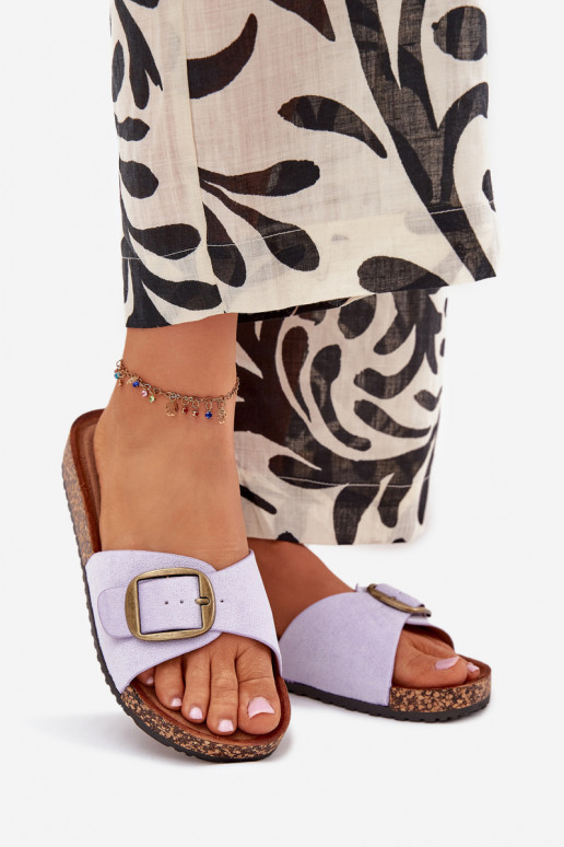 Pantoufles pour femmes avec boucles avec une plateforme Couleur violette Zavira Pantoufles pour femmes avec boucles avec une plateforme Couleur violette Zavira