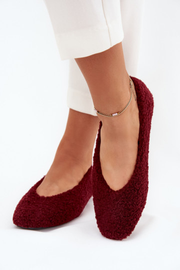 Ballerines bordées pour femmes avec fourrure