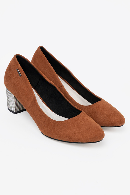 marron talons hauts z ozdobnym argentm obcasem marron talons hauts z ozdobnym argentm obcasem