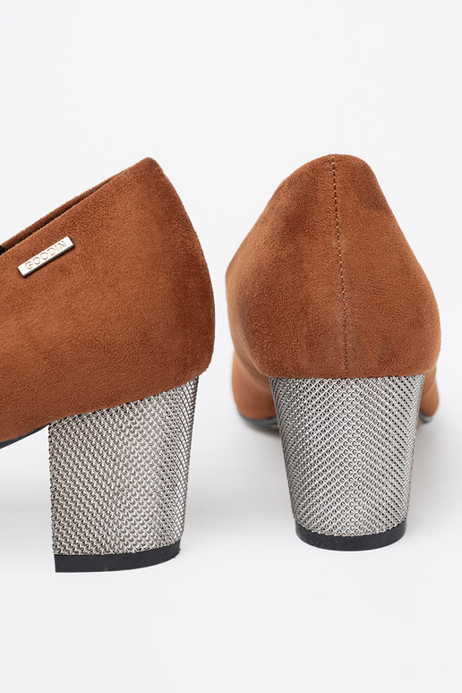 marron talons hauts z ozdobnym argentm obcasem marron talons hauts z ozdobnym argentm obcasem