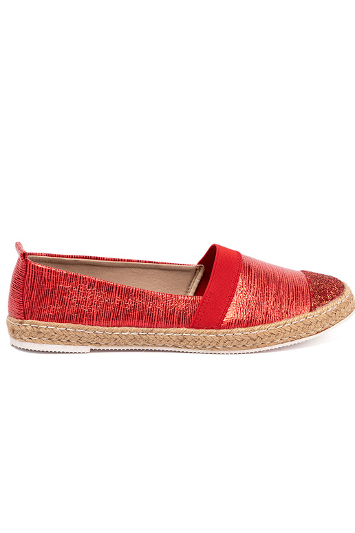 couleur rouge espadrilles z błyszczącą nitką couleur rouge espadrilles z błyszczącą nitką