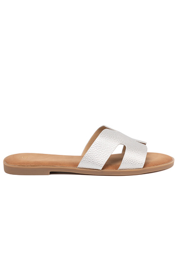 couleur argent Chaussons femmes z Àycięciami 2